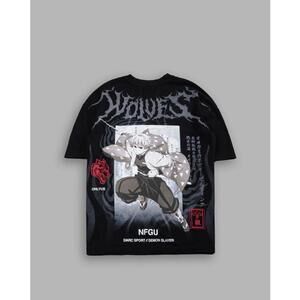 NFGU Demon Slayer Graphic T-Shirt Black